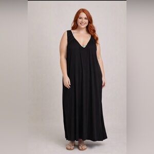 31 inches with stretch length 59 inches black maxi dress